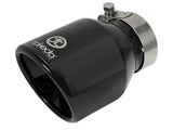aFe Power 49T25404-B061 Takeda 304 Stainless Steel Clamp-on Exhaust Tip Black
