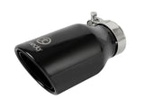 aFe Power 49T25404-B08 Takeda 409 Stainless Steel Clamp-on Exhaust Tip Black