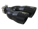 aFe Power 49T25484-B122 Takeda 304 Stainless Steel Clamp-on Exhaust Tip Black