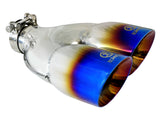 aFe Power 49T25484-L121 Takeda 304 Stainless Steel Clamp-on Exhaust Tip Blue Flame