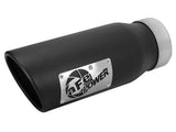 aFe Power 49T35452-B12 MACH Force-Xp 409 Stainless Steel Clamp-on Exhaust Tip Black Left Side Exit