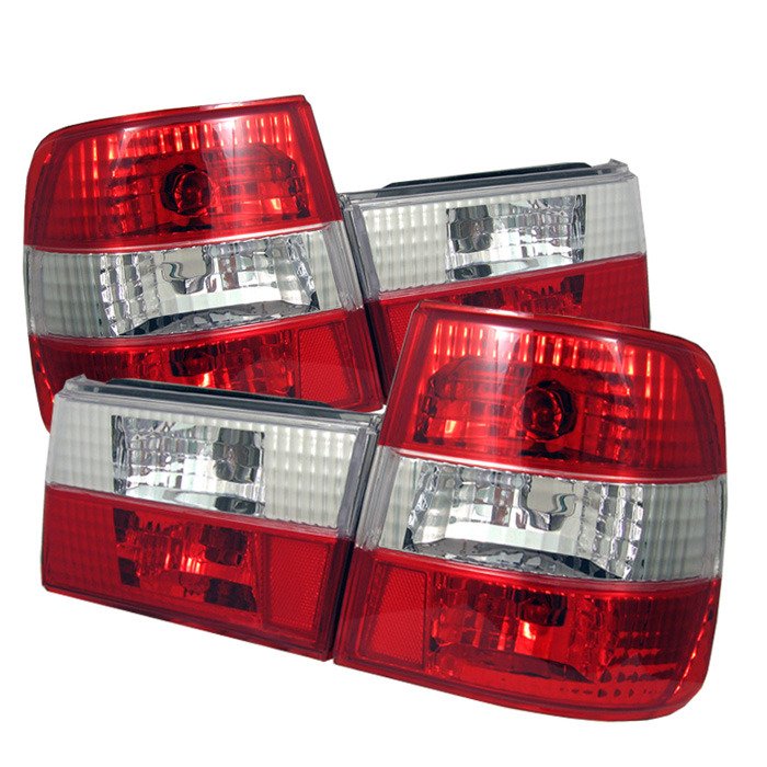 Spyder Auto 5000491 (Spyder) Euro Style Tail Lights - Red Clear