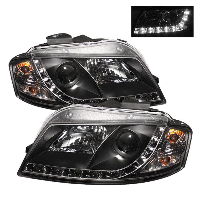 Spyder Auto 5008510 (Spyder Signature) Projector Headlights - DRL - Black
