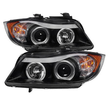 Load image into Gallery viewer, Spyder Auto 5009005 Projector Headlights - LED Halo - Amber Reflector - Eyebrow Bulb - Black
