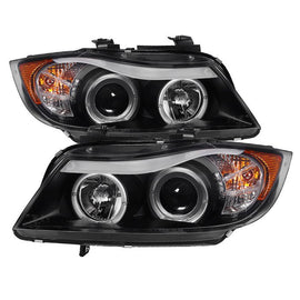 Spyder Auto 5009005 Projector Headlights - LED Halo - Amber Reflector - Eyebrow Bulb - Black
