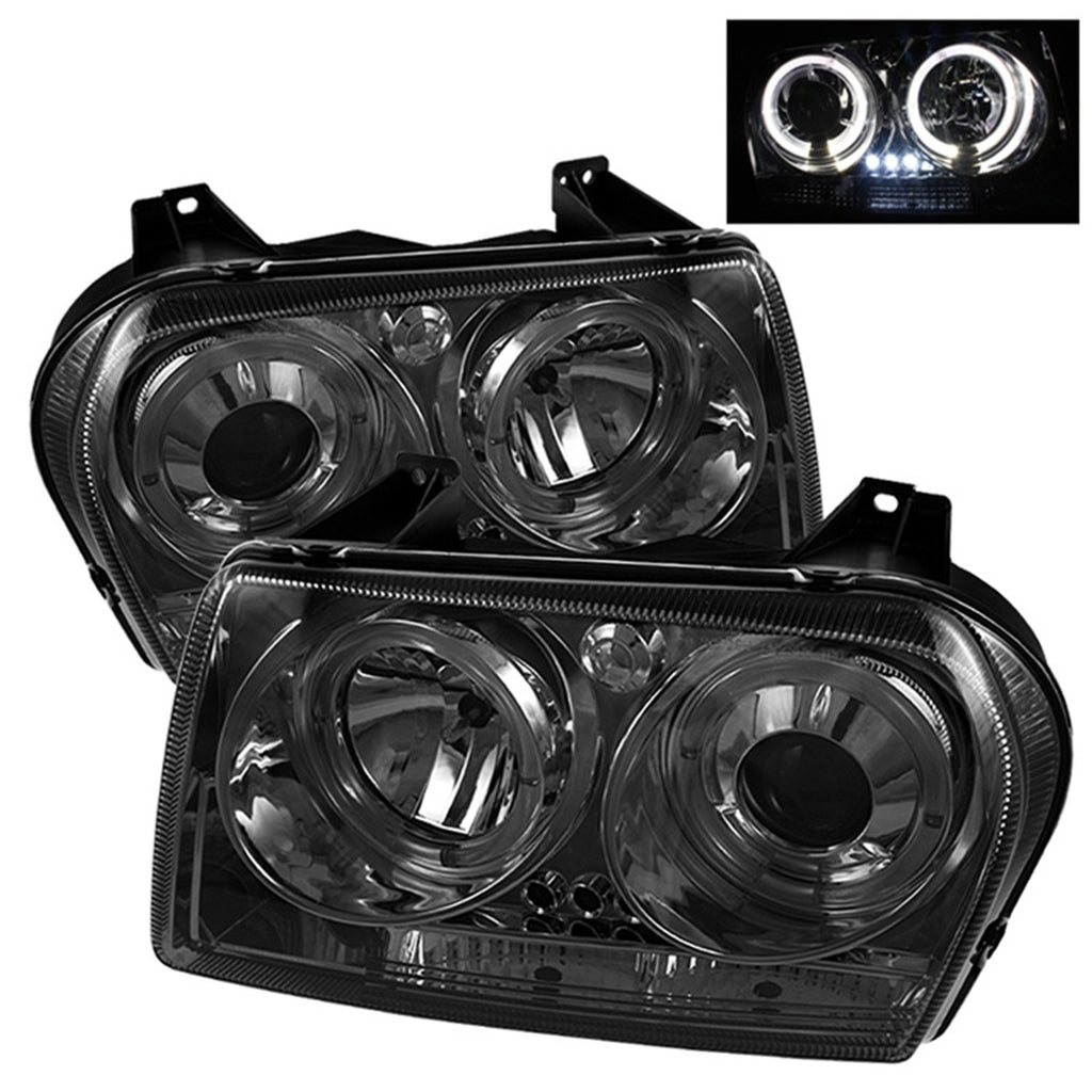 Spyder Auto 5009203 (Spyder Signature) Projector Headlights - LED Halo - Smoke
