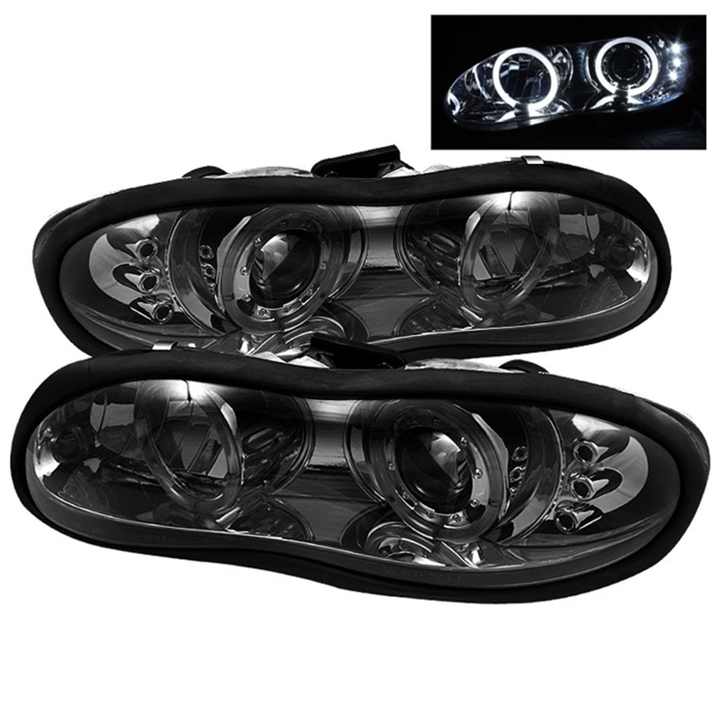 Spyder Auto 5009258 (Spyder Signature) Projector Headlights - LED Halo - Smoke