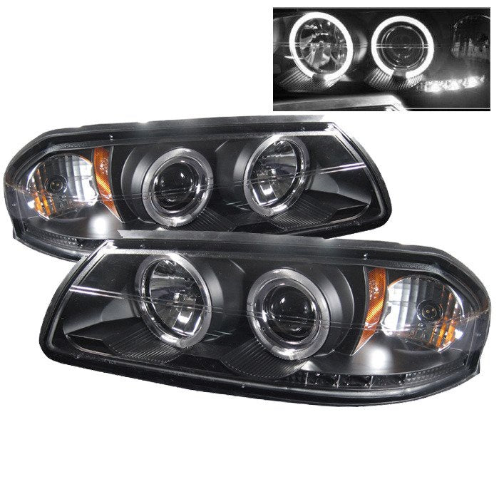 Spyder Auto 5009401 (Spyder Signature) Projector Headlights - LED Halo - Black