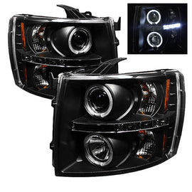 Spyder Auto 5009494 (Spyder Signature) Projector Headlights - LED Halo - Black