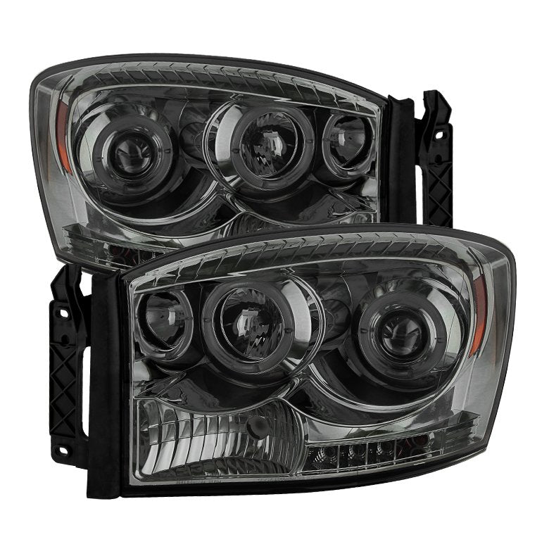 Spyder Auto 5010025 (Spyder Signature) Projector Headlights - LED Halo - Smoke