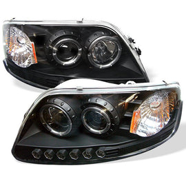 Spyder Auto 5010261 (Spyder Signature) 1PC Projector Headlights - LED Halo - Amber Reflector - Black