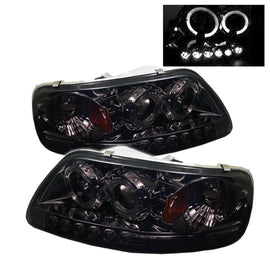 Spyder Auto 5010285 (Spyder Signature) 1PC Projector Headlights - LED Halo - Amber Reflector - Smoke