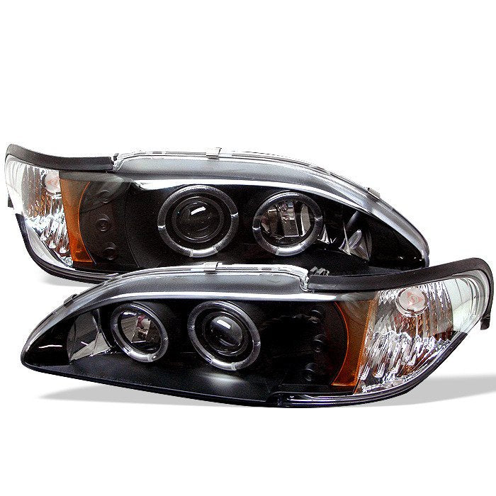 Spyder Auto 5010391 (Spyder Signature) 1PC Projector Headlights - LED Halo - Amber Reflector - Black