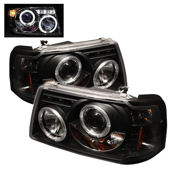 Spyder Auto 5010490 (Spyder Signature) 1PC Projector Headlights - LED Halo - Black
