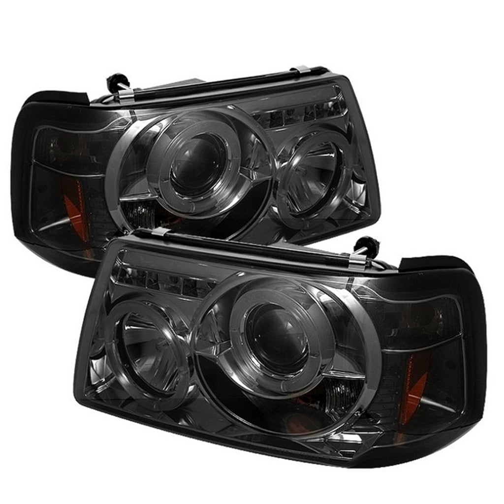 Spyder Auto 5010513 (Spyder Signature) 1PC Projector Headlights - LED Halo - Smoke