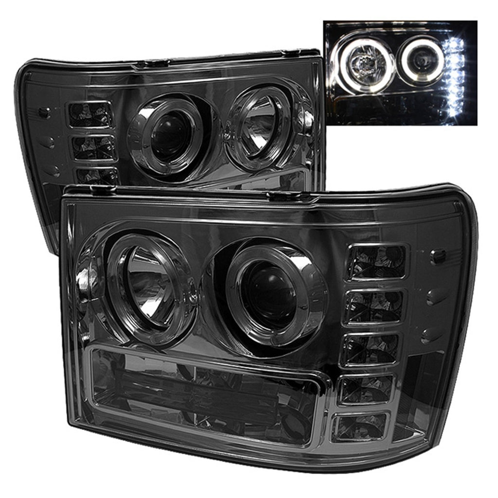 Spyder Auto 5010629 (Spyder Signature) Projector Headlights - LED Halo - Smoke