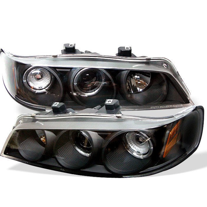 Spyder Auto 5010698 (Spyder Signature) Projector Headlights - LED Halo - Amber Reflector - Black