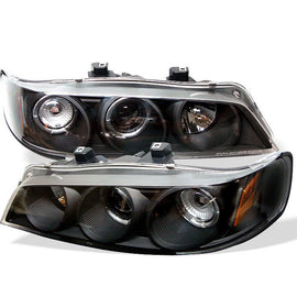 Spyder Auto 5010698 (Spyder Signature) Projector Headlights - LED Halo - Amber Reflector - Black