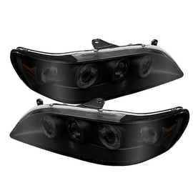 Spyder Auto 5010728 (Spyder Signature) Projector Headlights - LED Halo - Amber Reflector - Black