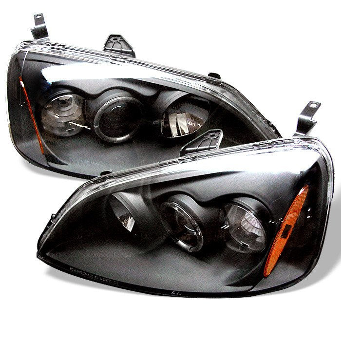 Spyder Auto 5010759 (Spyder Signature) Projector Headlights - LED Halo - Amber Reflector - Black