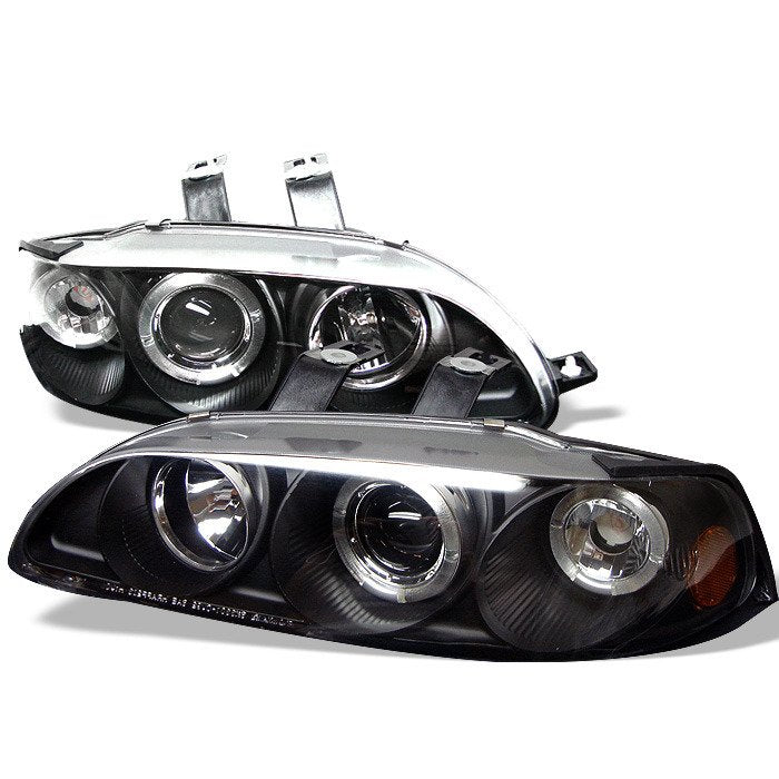 Spyder Auto 5010841 (Spyder Signature) Projector Headlights - LED Halo - Amber Reflector - Black