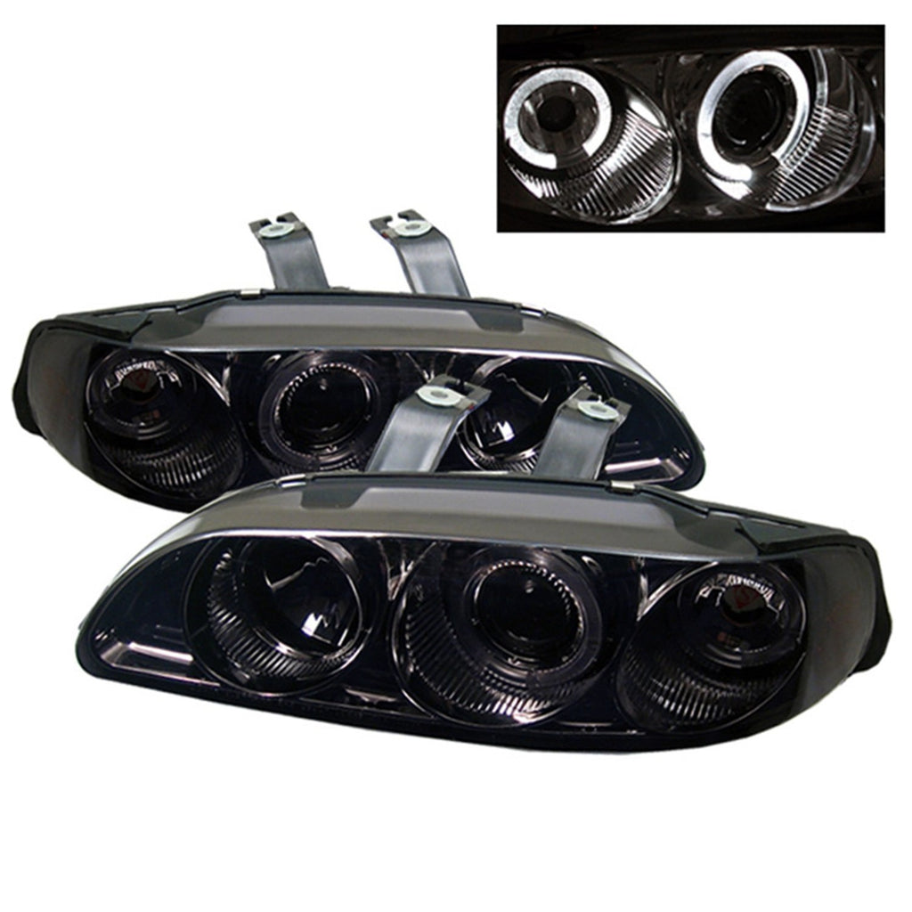 Spyder Auto 5010865 (Spyder Signature) Projector Headlights - LED Halo - Amber Reflector - Smoke