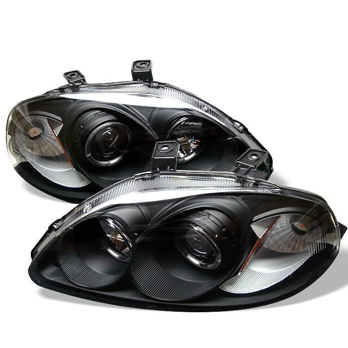 Spyder Auto 5010902 (Spyder Signature) Projector Headlights - LED Halo - Amber Reflector - Black