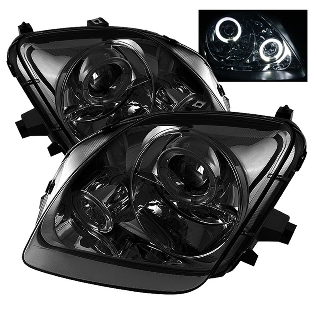 Spyder Auto 5011053 (Spyder Signature) Projector Headlights - LED Halo - Smoke