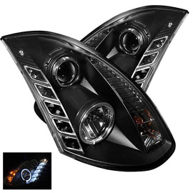 Spyder Auto 5011060 (Spyder Signature) Projector Headlights - LED Halo - DRL - Black