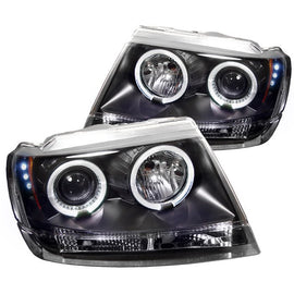 Spyder Auto 5011145 (Spyder Signature) Projector Headlights - LED Halo - Black