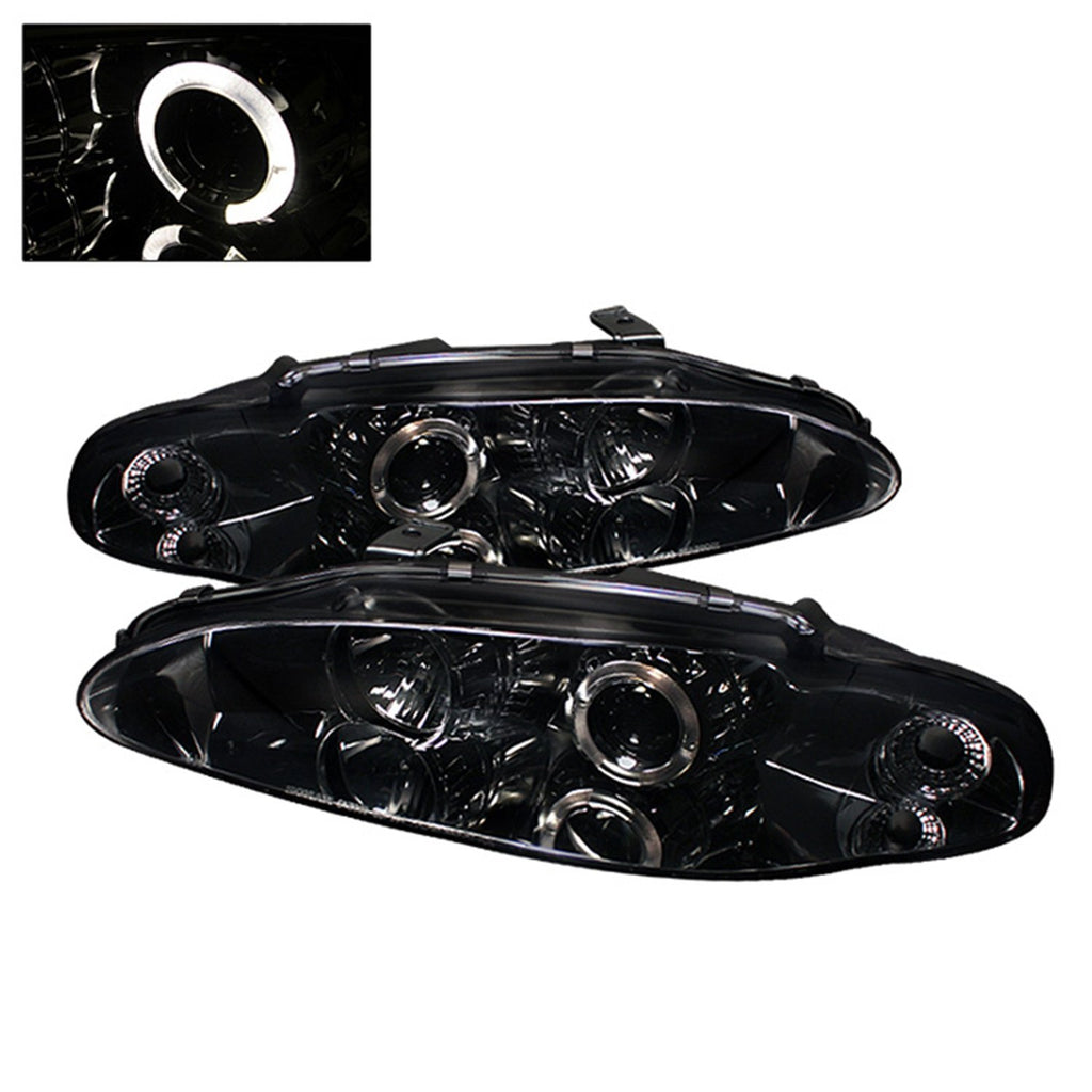 Spyder Auto 5011442 (Spyder Signature) Projector Headlights - LED Halo - Smoke