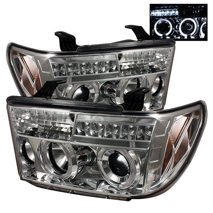Spyder Auto 5012036 Projector Headlights - Eliminates AFS function - LED Halo - Chrome