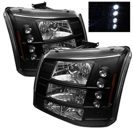 Spyder Auto 5012395 (Spyder Signature) Crystal Headlights 1PC W/ Bumper Lights - Black
