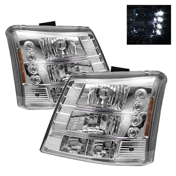 Spyder Auto 5012401 (Spyder Signature) Crystal Headlights 1PC W/ Bumper Lights - Chrome