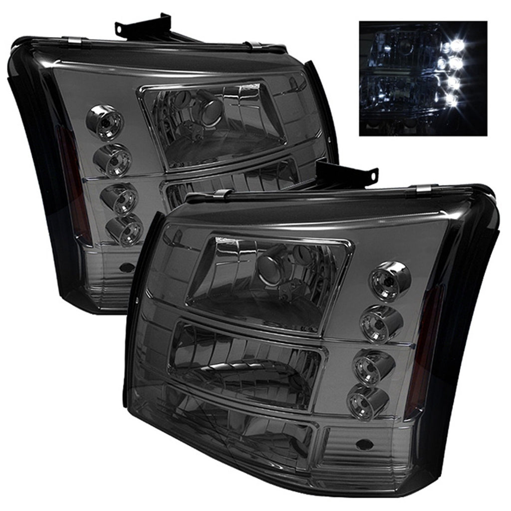 Spyder Auto 5012418 (Spyder Signature) Crystal Headlights 1PC W/ Bumper Lights - Smoke
