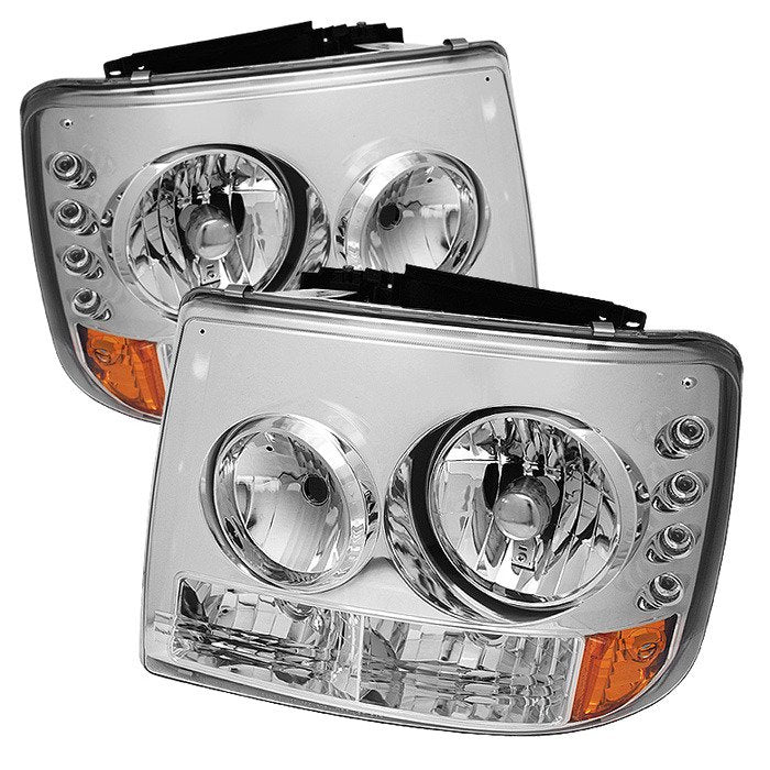 Spyder Auto 5012456 (Spyder Signature) Crystal Headlights 1PC W/ Bumper Lights - Chrome