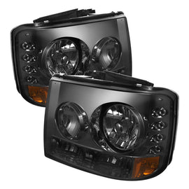 Spyder Auto 5012463 (Spyder Signature) Crystal Headlights 1PC W/ Bumper Lights - Smoke