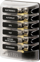 Load image into Gallery viewer, BLUE SEA 5018-BSS FUSE BLOCK 3AG 6CIRCUIT