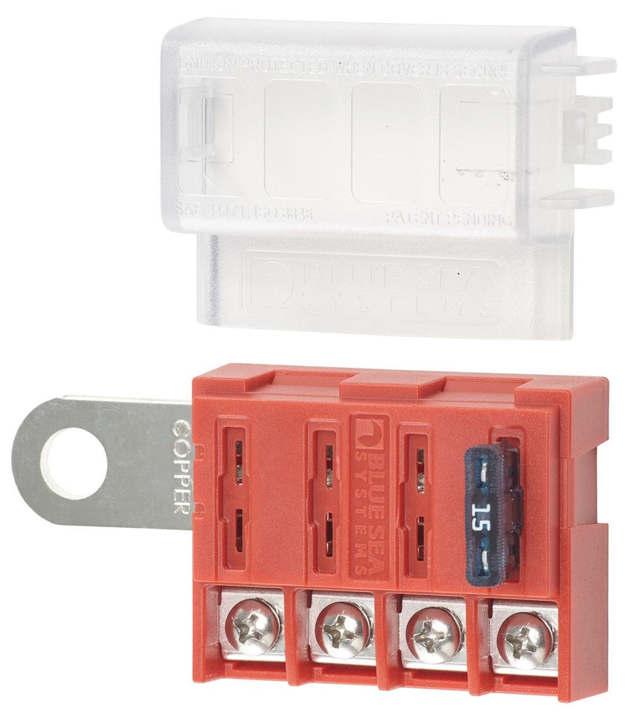 BLUE SEA 5023-BSS FUSE BLOCK STBLADE 4CIRC