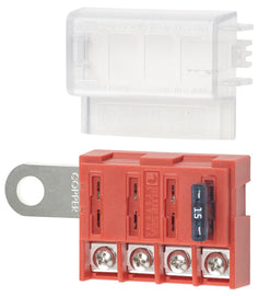 BLUE SEA 5023-BSS FUSE BLOCK STBLADE 4CIRC
