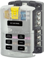 Load image into Gallery viewer, BLUE SEA 5025-BSS FUSE BLOCK STBLADE 6CIRC W/GND/CVR
