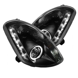 Spyder Auto 5031747 (Spyder Signature) Projector Headlights - LED Halo - DRL - Black
