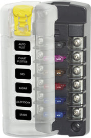 BLUE SEA 5035-BSS FUSE BLOCK STBLADE 6CIRC IND
