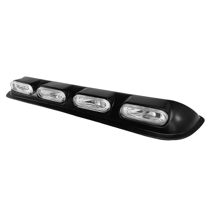 Spyder Auto 5038166 (Spyder) 4 Inch 4 Roof Oval Fog Lights W/Wire And Switch - Clear