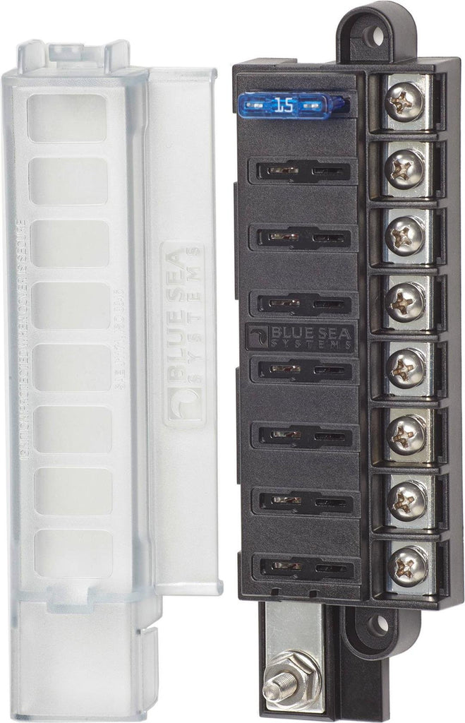 BLUE SEA 5046-BSS FUSE BLOCK STBLADE COMPAC
