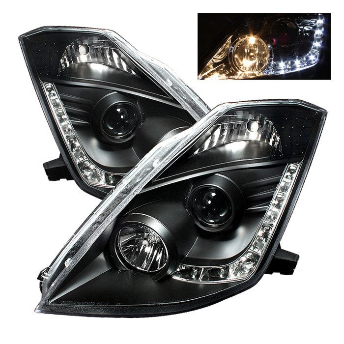 Spyder Auto 5064738 (Spyder Signature) Projector Headlights - DRL - Black