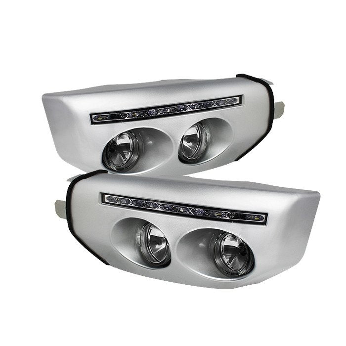 Spyder Auto 5070555 (Spyder) Fog Lights With LED Daytime Running Lights W/Switch- Clear