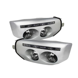 Spyder Auto 5070555 (Spyder) Fog Lights With LED Daytime Running Lights W/Switch- Clear
