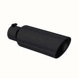 MBRP Exhaust T5130BLK Tip. 6in. O.D.. Rolled end. 4in. inlet 18in. in length. Black Coated.