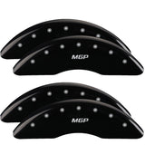 MGP Caliper Covers 51011SMGPBK Set of 4: Black finish, Silver MGP